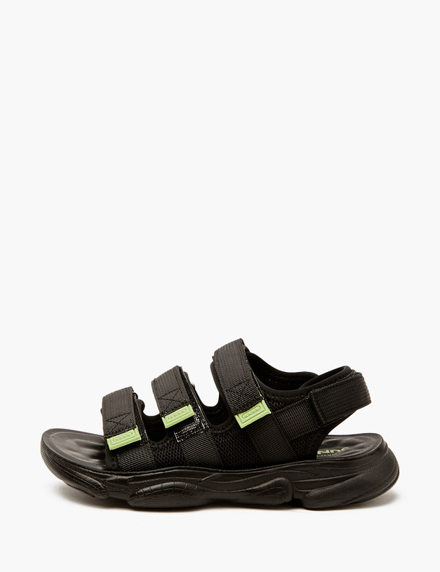 Черные детские сандалии MASCOTTE 98-411423-0202 | ракурс 3 Черные детские сандалии MASCOTTE 98-411423-0202 | ракурс 3