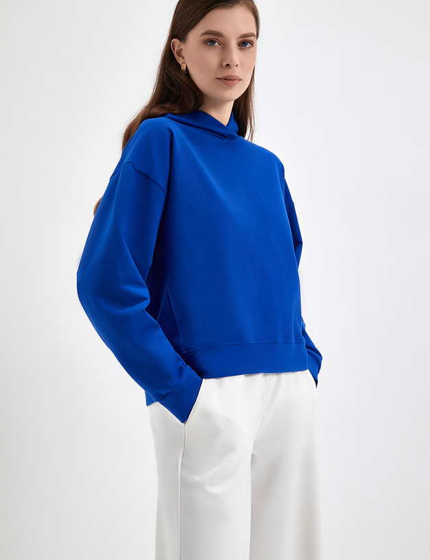 Синее женское худи MASCOTTE 790-3109-2603 | ракурс 5 Синее женское худи MASCOTTE 790-3109-2603 | ракурс 5