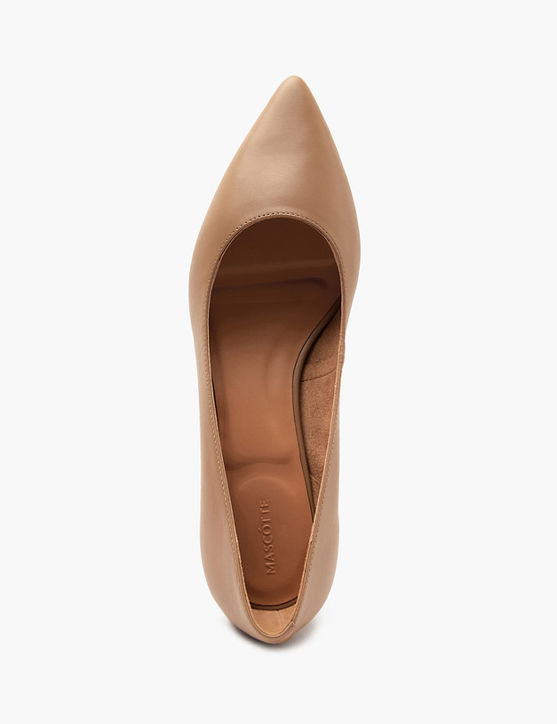 Коричневые кожаные женские туфли MASCOTTE 175-4127411-7155M | ракурс 4