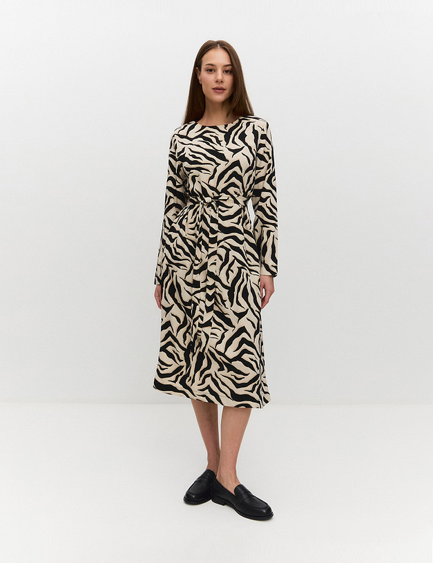 Бежевое женское платье MASCOTTE 790-5204-2408 | ракурс 1