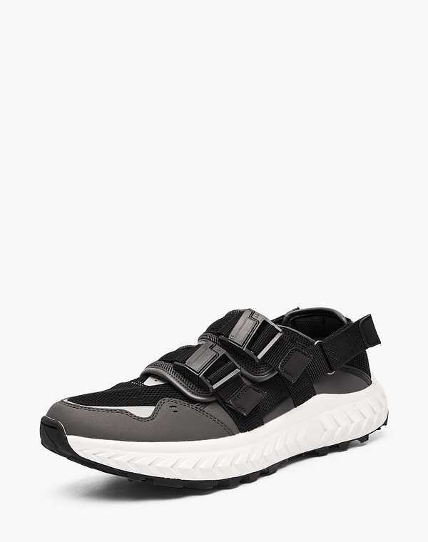 181-510423-0202 Туфли летние мужские текстиль-и.кожа/текстиль черн-темн-сер, Lite by Mascotte