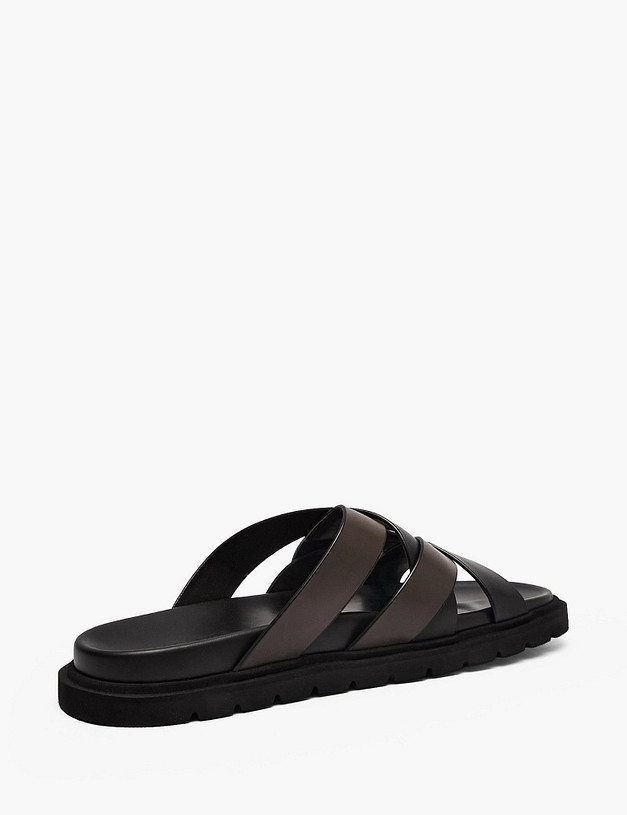 Черные мужские сабо MASCOTTE 142-612663-0102 | ракурс 3