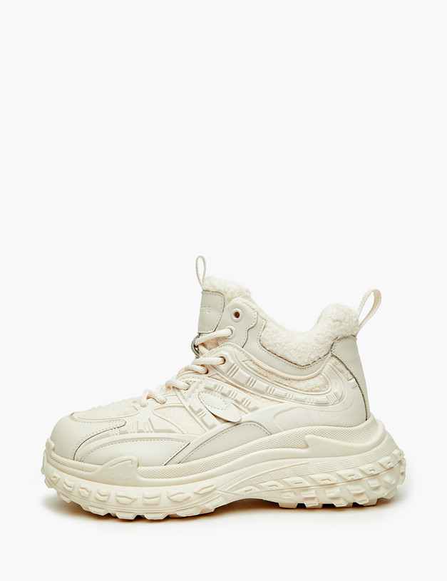 Белые утепленные женские кроссовки MASCOTTE 234-323621-0401 | ракурс 1