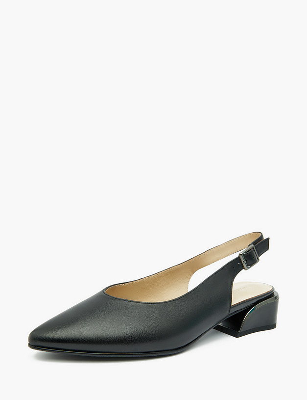 Черные кожаные женские босоножки MASCOTTE 102-310211-0502 | ракурс 2