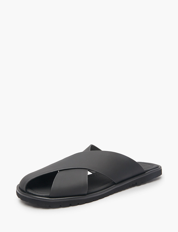 Черные мужские сабо MASCOTTE 128-511962-8134M | ракурс 2 Черные мужские сабо MASCOTTE 128-511962-8134M | ракурс 2