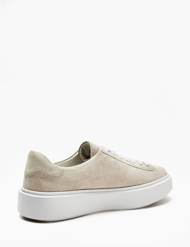 Молочные женские кеды из велюра MASCOTTE 22-4127111-4636M | ракурс 3