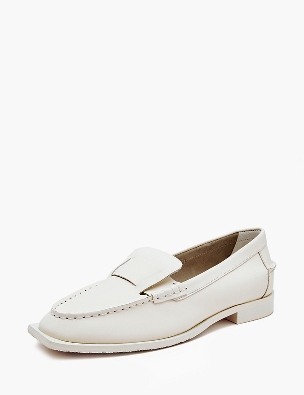 Молочные женские лоферы  из натуральной кожи MASCOTTE 22-4121091-0101 | ракурс 2