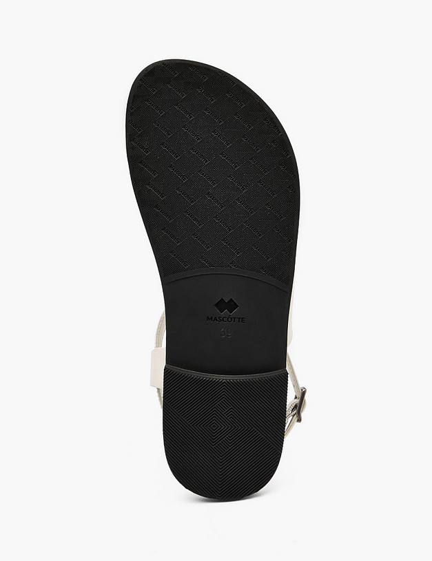 Молочные женские сандалии MASCOTTE 15-612211-0101 | ракурс 5