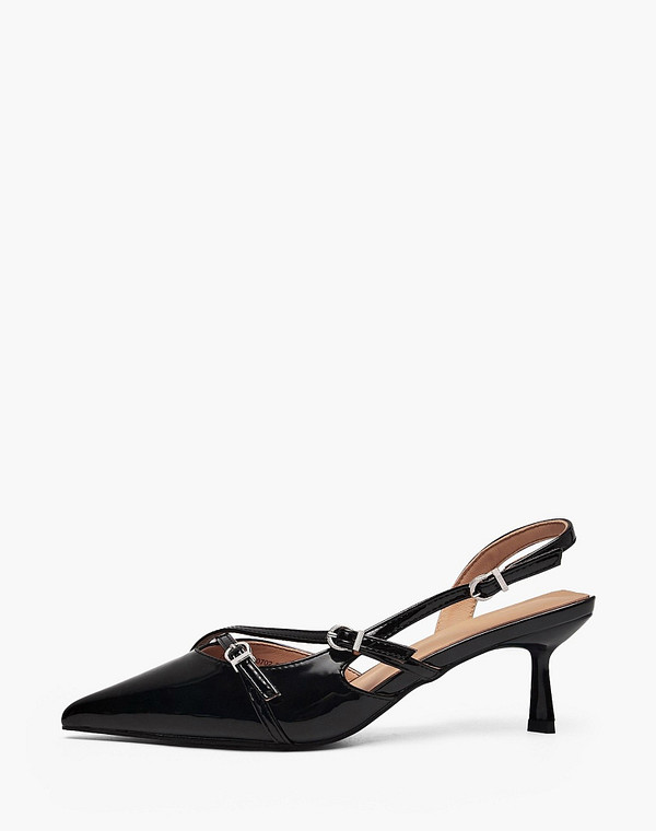 78-613413-0702 Туфли летние женские лак.кожа/нат.кожа черн, Mascotte