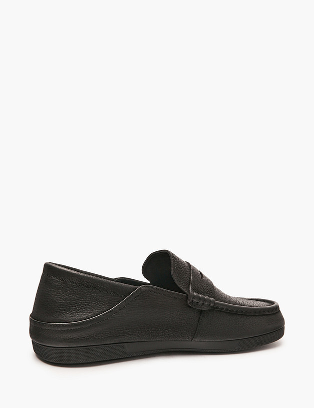 Черные мужские мокасины MASCOTTE 58-515411-0302 | ракурс 3