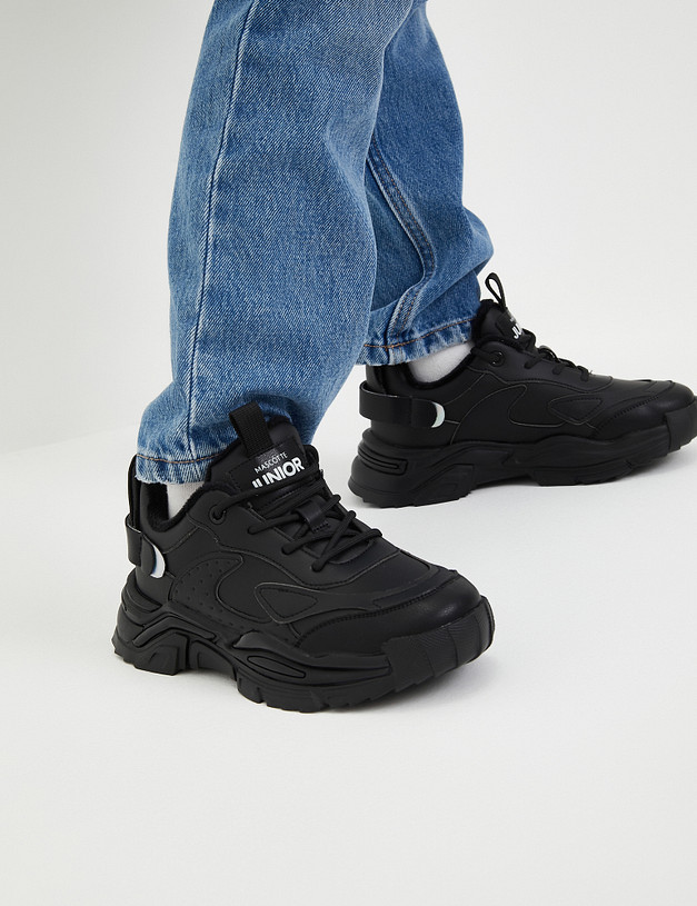 Черные кроссовки для девочек MASCOTTE 234-321521-0602 | ракурс 8