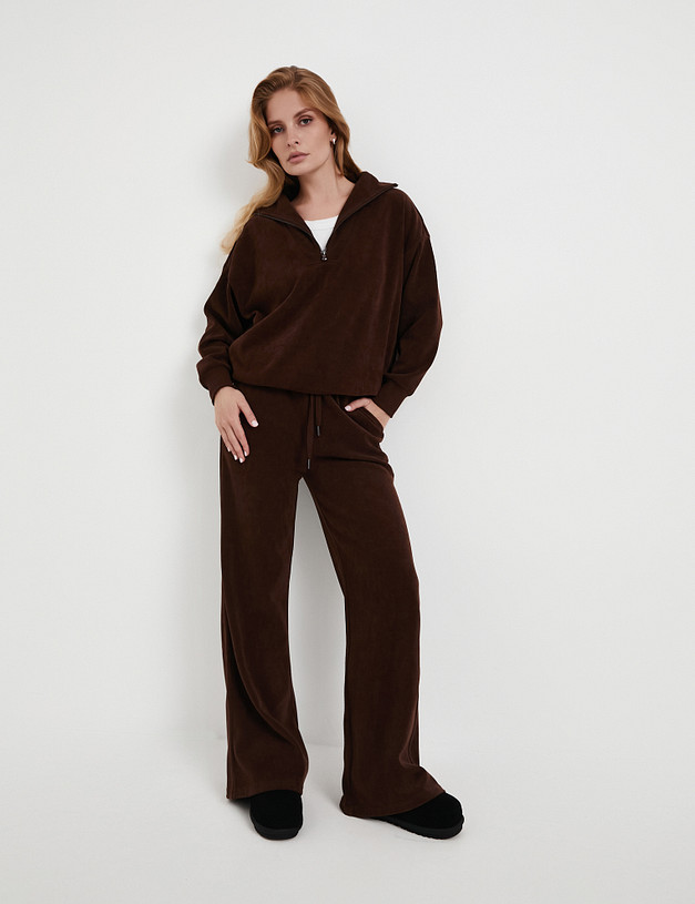 Коричневый женский свитшот MASCOTTE 888-5201-24009 | ракурс 2