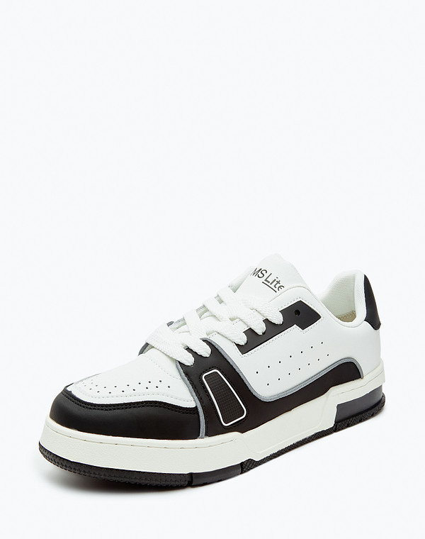 128-323621-0601/02 Полуботинки для активного отдыха мужские кож.спилок/текстиль бел-черн, Mascotte Lite