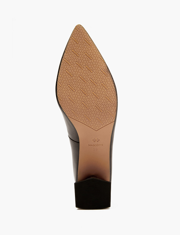 Черные женские туфли на квадратном каблуке MASCOTTE 126-413511-3501M | ракурс 5