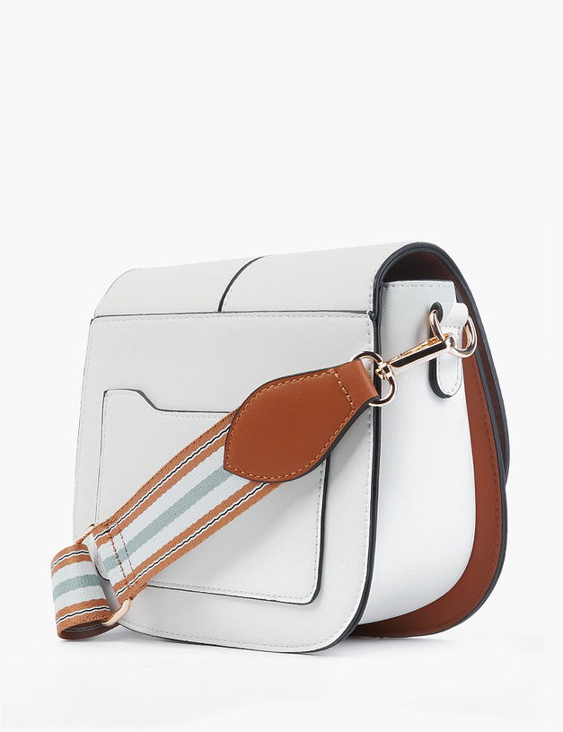 Белая женская сумка-седло MASCOTTE 626-2107-601 | ракурс 3