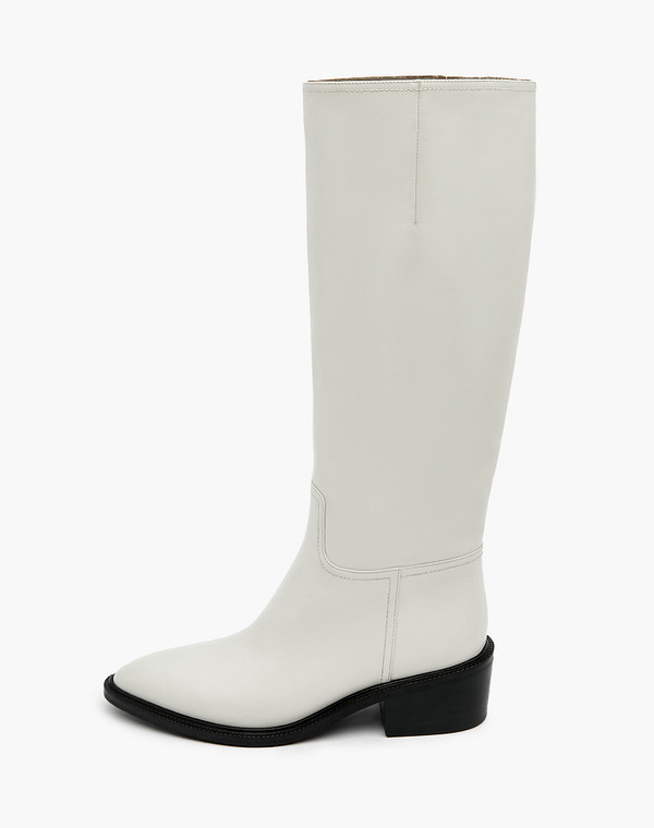 172-3201621-7115M Сапоги женские нат.кожа/ворсин-нат.кожа бел, Mascotte