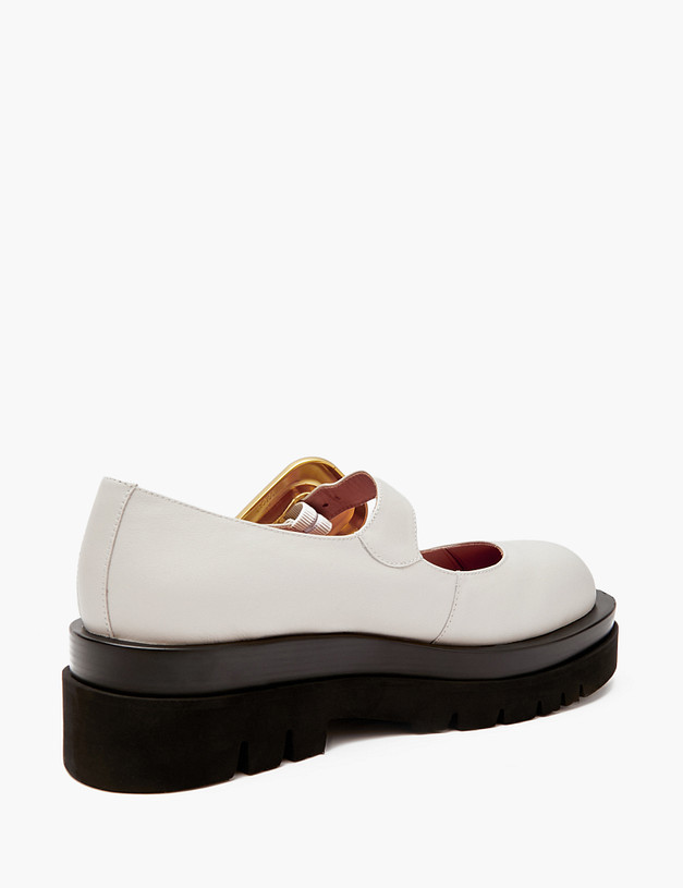 Молочные женские туфли Мэри Джейн MASCOTTE 47-4126311-7115M | ракурс 3