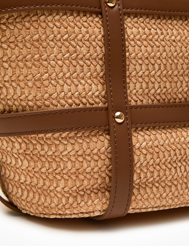 Бежевая женская сумка из соломки MASCOTTE 647-4116-0308 | ракурс 5 Бежевая женская сумка из соломки MASCOTTE 647-4116-0308 | ракурс 5