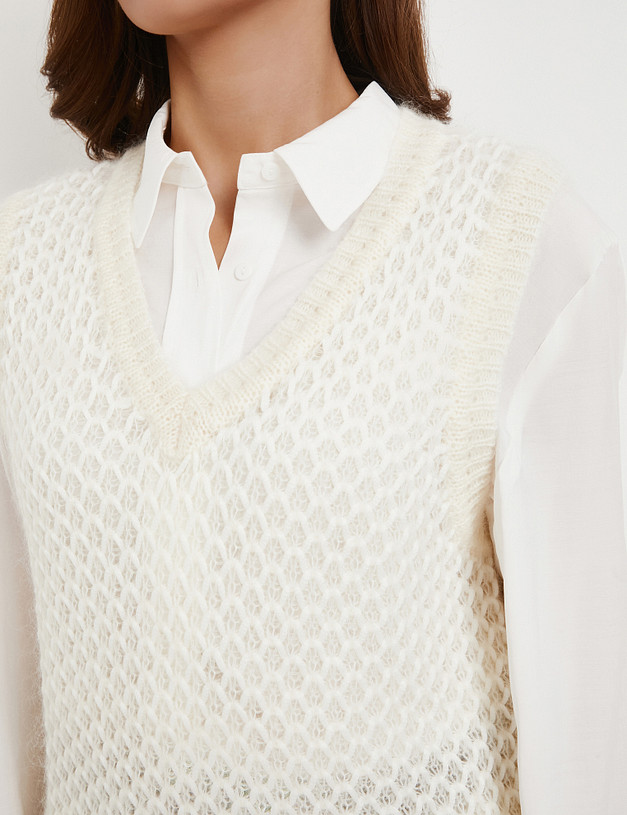 Белый женский жилет MASCOTTE 852-5201-501 | ракурс 5