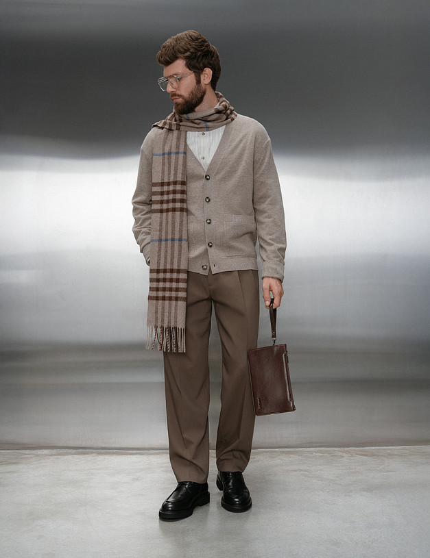 Коричневая мужская барсетка MASCOTTE 622-5203-102 | ракурс 2