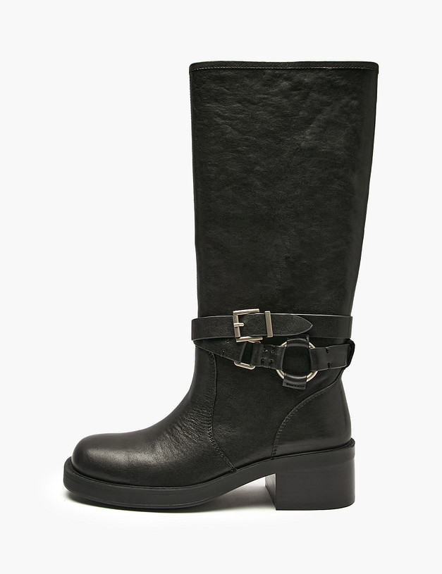 Черные женские сапоги MASCOTTE 15-5283321-0102 | ракурс 1