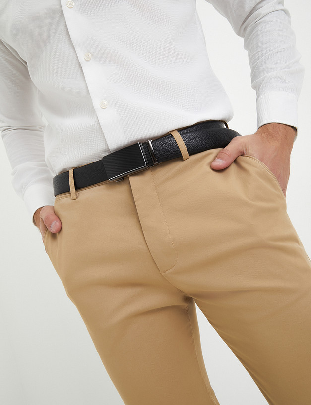 Черный мужской ремень MASCOTTE 727-3209-102 | ракурс 1 Черный мужской ремень MASCOTTE 727-3209-102 | ракурс 1