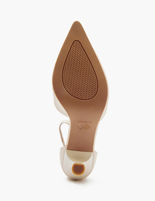 Бежевые кожаные женские босоножки MASCOTTE 233-411511-0508 | ракурс 5