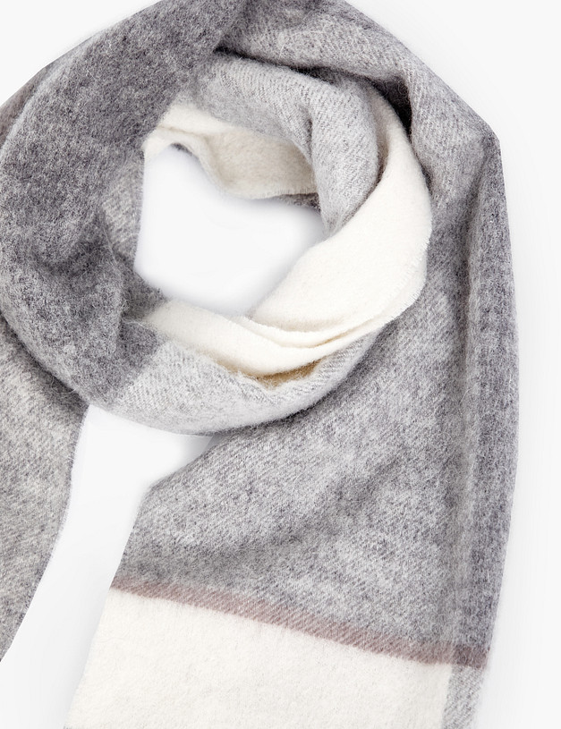 Серый мужской шарф MASCOTTE 766-5204-510 | ракурс 3