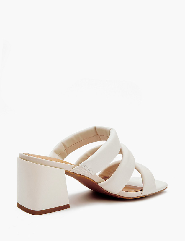 Молочные женские мюли из кожи  MASCOTTE 233-411811-0501 | ракурс 4