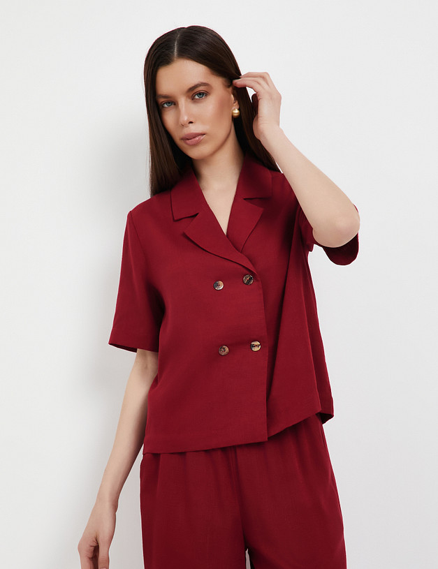 Бордовый женский жакет MASCOTTE 790-5105-2705 | ракурс 1