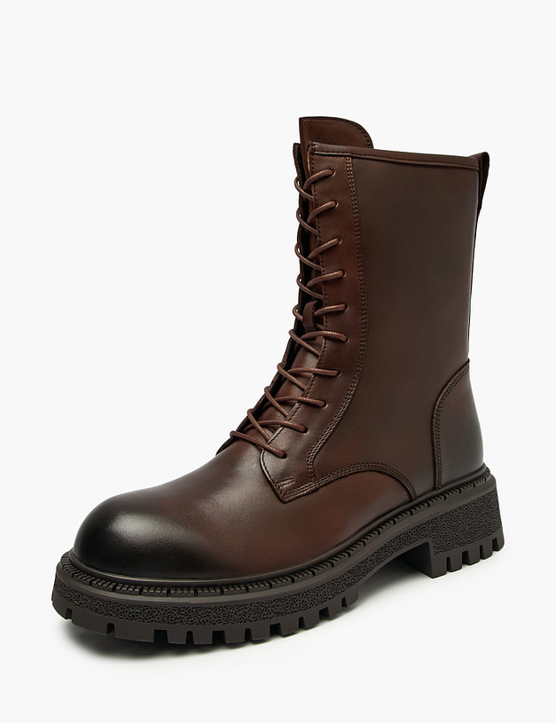 Коричневые женские зимние ботинки MASCOTTE 58-521632-0109 | ракурс 3