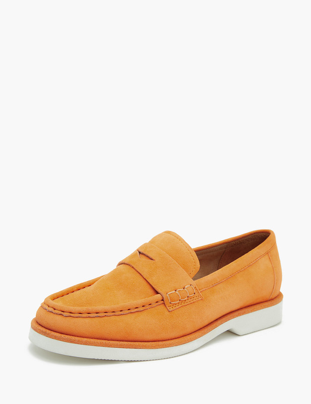 Оранжевые велюровые женские лоферы MASCOTTE 22-3180111-4619M | ракурс 3