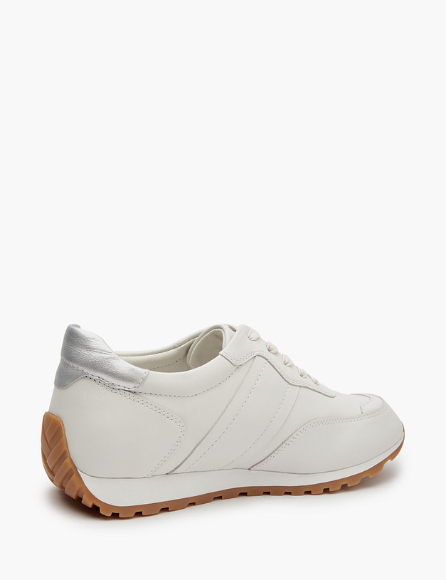 Белые женские кроссовки из кожи MASCOTTE 22-5161513-7102M | ракурс 3