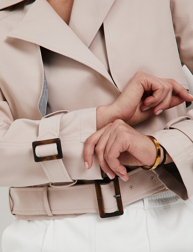 Розовый женский тренч MASCOTTE 974-5113-2406 | ракурс 6 Розовый женский тренч MASCOTTE 974-5113-2406 | ракурс 6