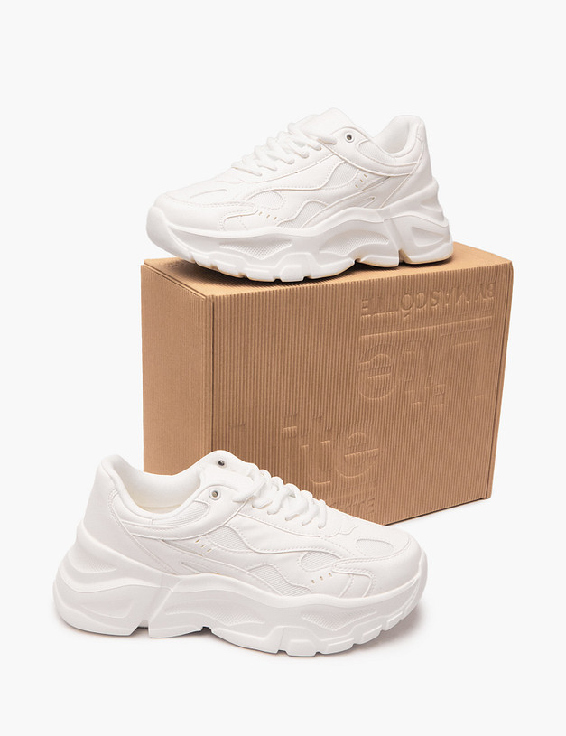 Белые массивные женские кроссовки MASCOTTE 151-310121-0601 | ракурс 6