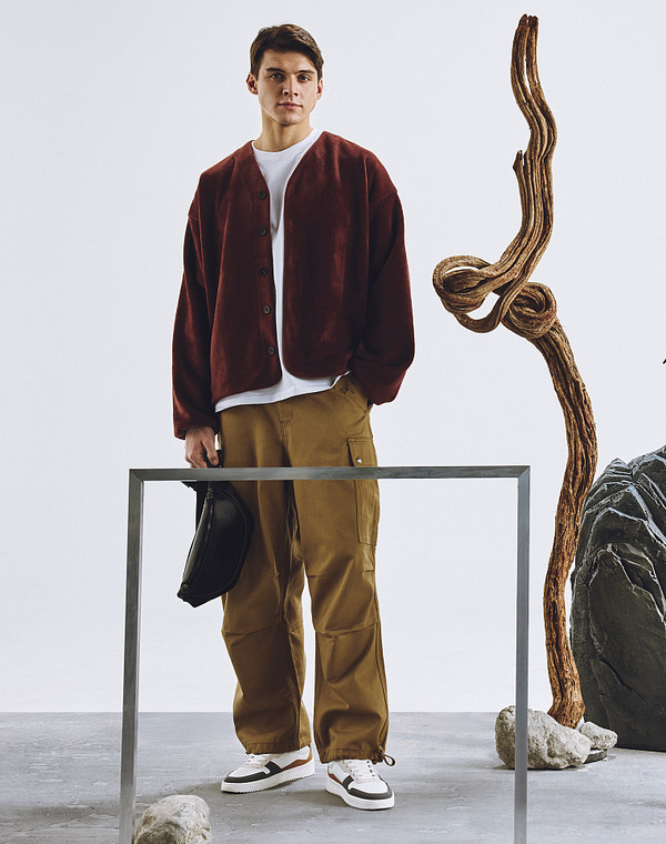 151-420223-0612 Полуботинки для активного отдыха мужские кож.спилок/текстиль бел-серый, Lite by Mascotte