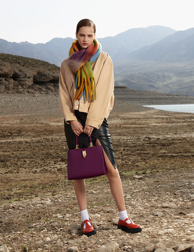 Оранжевые женские туфли Мэри Джейн MASCOTTE 234-123516-7510M | ракурс 1