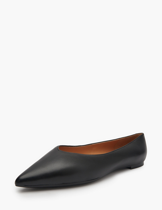 Черные женские балетки с острым мысом MASCOTTE 94-512811-3501M | ракурс 2 Черные женские балетки с острым мысом MASCOTTE 94-512811-3501M | ракурс 2