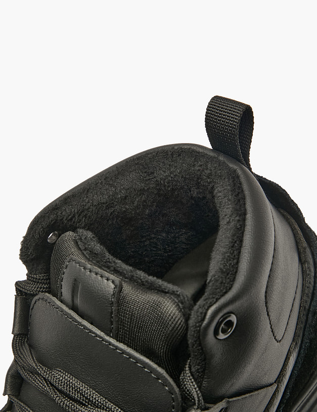 Черные женские высокие кеды MASCOTTE 156-426921-0602 | ракурс 6 Черные женские высокие кеды MASCOTTE 156-426921-0602 | ракурс 6