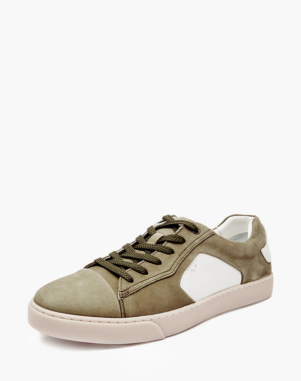 58-4132015-3335M Полуботинки для активного отдыха мужские нубук-нат.кожа/нат.кожа хаки-бел, Mascotte