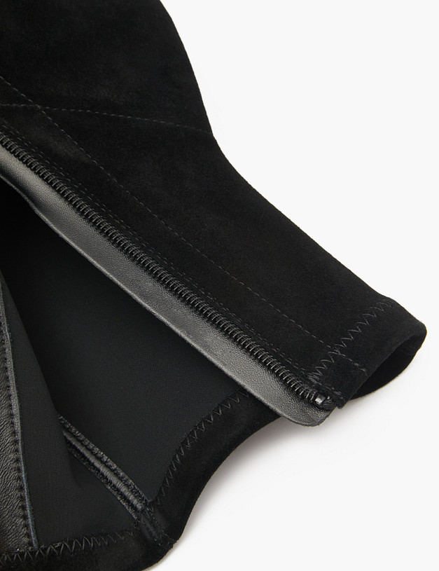 Черные велюровые женские ботильоны MASCOTTE 233-510511-0602 | ракурс 6