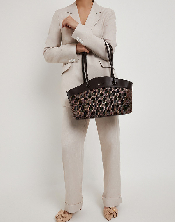 646-6120-209 Сумка женская и.мат.-и.кожа/текстиль корич, L, Mascotte