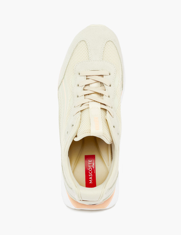 Бежевые женские кроссовки MASCOTTE 189-211021-0208 | ракурс 4 Бежевые женские кроссовки MASCOTTE 189-211021-0208 | ракурс 4