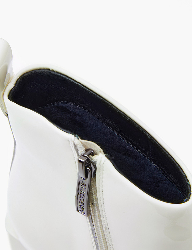 Молочные женские лакированные ботильоны MASCOTTE 233-410421-3778M | ракурс 6 Молочные женские лакированные ботильоны MASCOTTE 233-410421-3778M | ракурс 6