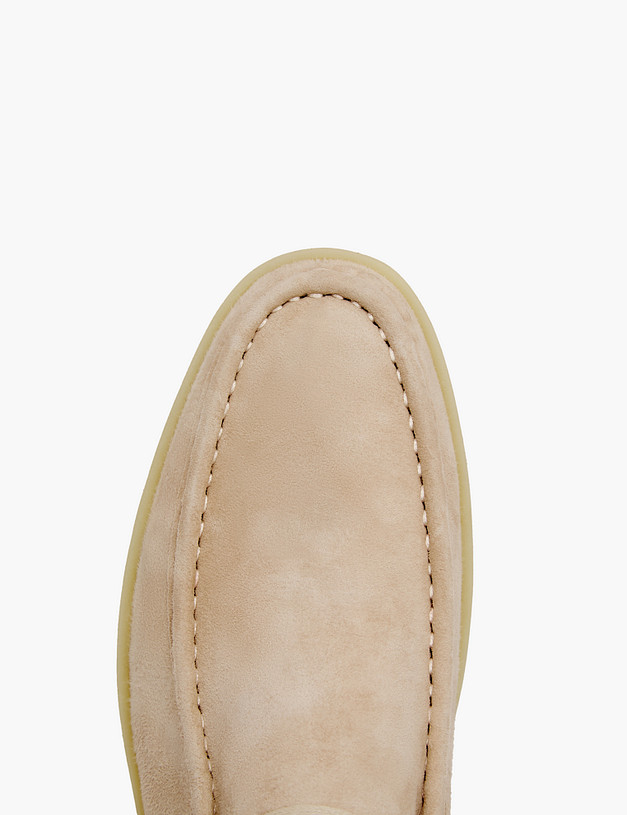 Бежево-красные женские ботинки из велюра MASCOTTE 22-3180229-3633M | ракурс 5