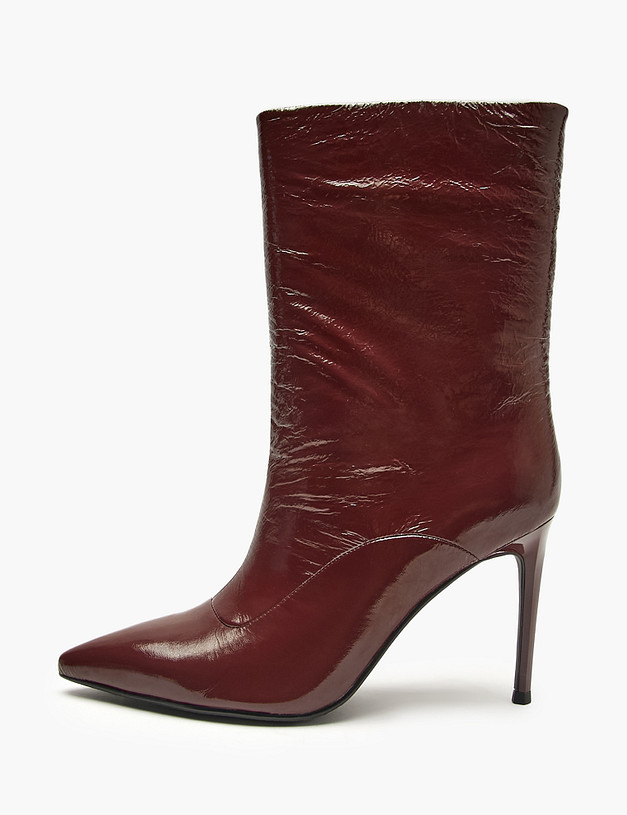 Бордовые женские полусапоги MASCOTTE 126-525921-0705 | ракурс 3