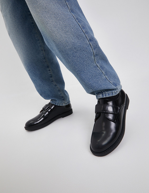 Черные полуботинки для мальчиков MASCOTTE 159-410111-0102 | ракурс 9