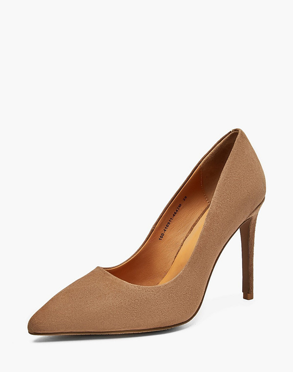 100-410911-4643M Туфли женские велюр/нат.кожа темн-беж, Mascotte