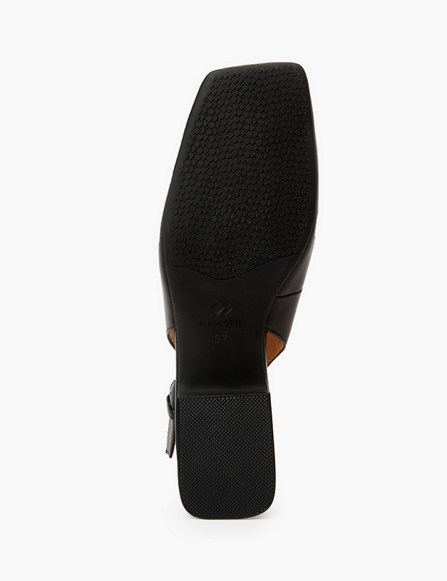 Черные босоножки из кожи MASCOTTE 175-3181412-3501M | ракурс 5