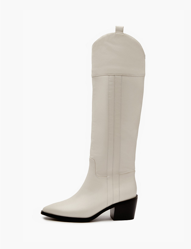 Молочные женские сапоги-казаки MASCOTTE 233-3205823-7115M | ракурс 3